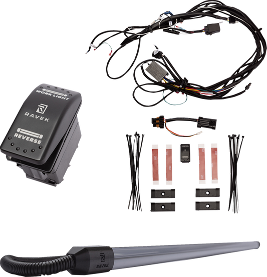 Ravek 64-704 Smoked Lens Multi-Function LED Taillight and Reverse Bar for Polaris General XP 1000 - Moto-House MX