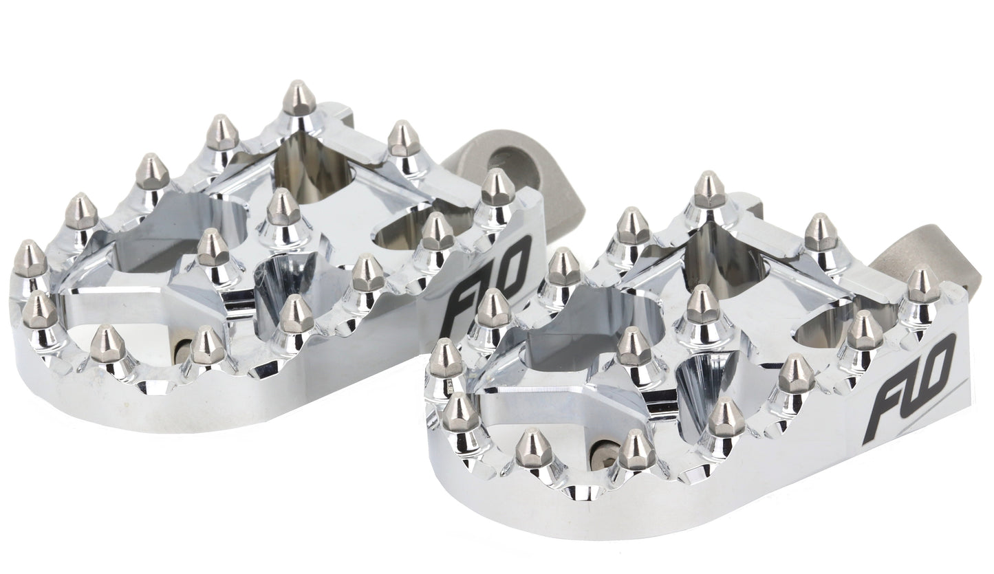 FLO MOTORSPORTS FPEG-800CR 2014-2017 Harley Davidson XL1200T Super Low Touring Moto Style Footpeg Set Chrome 2X3.125