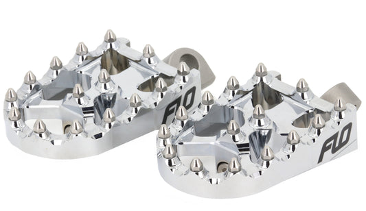 FLO MOTORSPORTS FPEG-800CR 2014-2017 Harley Davidson XL1200T Super Low Touring Moto Style Footpeg Set Chrome 2X3.125