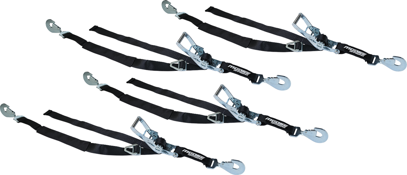 Moose Offroad 3920-0536 2020s UTV Tiedown Pack 2x8 Ratchet Straps