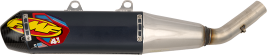 FMF RACING 045694 Aerospace Aluminum Factory 4.1 RCT Slip On Muffler with Black Carbon Fiber End Cap for 2024-2025 Triumph TF 250-X - Moto-House MX