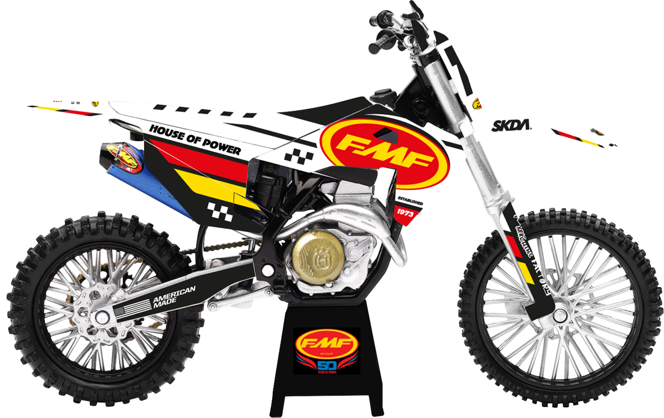 FMF 015998 FMF Dirt Bike Replica 1:12 Scale for Kids & Collectors