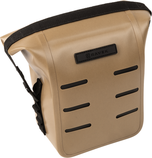 RAVEK 3540 0083 Gen3 Heavy Duty Zipperless Waterproof Cargo Storage Pouch 1 7 Liter Semi Rigid Desert Tan TPU Shell with Sonic Welded Seams and Quick Fold Closure for UTV MOLLE Panels - Moto House MX