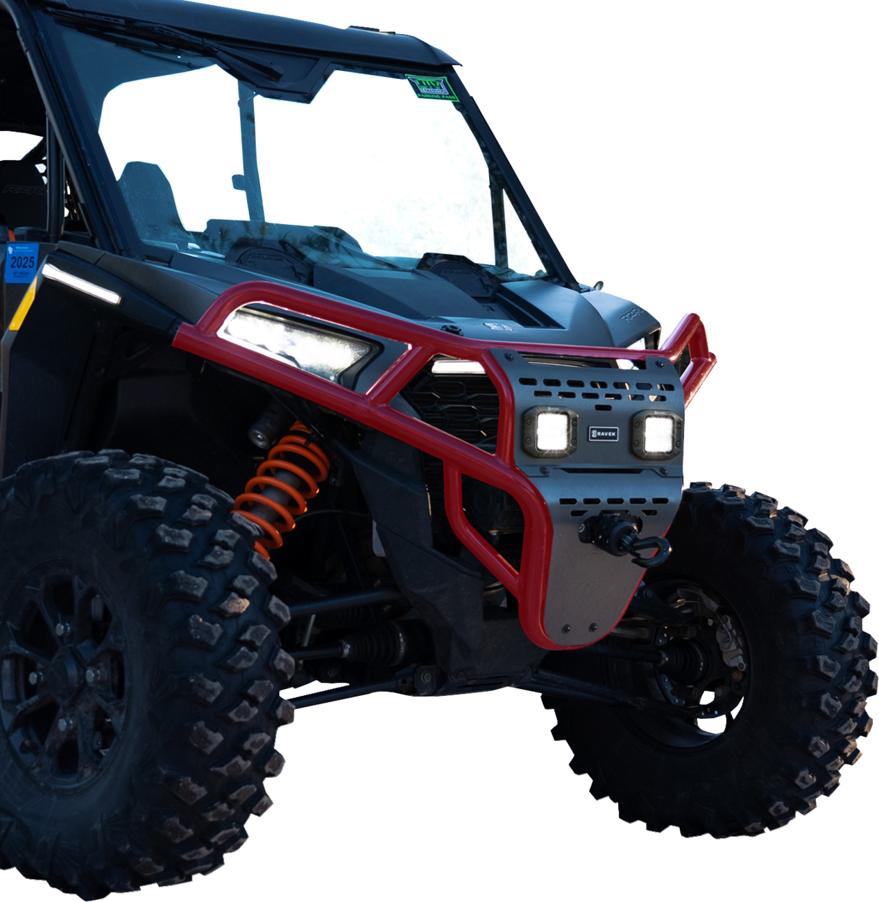 RAVEK 64-317RDL 2020-23 Polaris RZR Front Bumper/Skid Plate Lights
