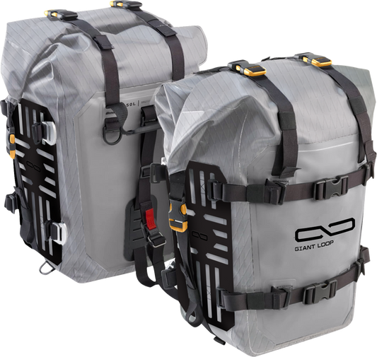 GIANT LOOP Mototrekk Panniers™ - Gray/Black MTPN25-B