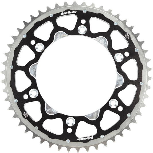 Moto-Master 620073252 Fusion Series Dual Ring Rear Sprocket, 52 Tooth, Black