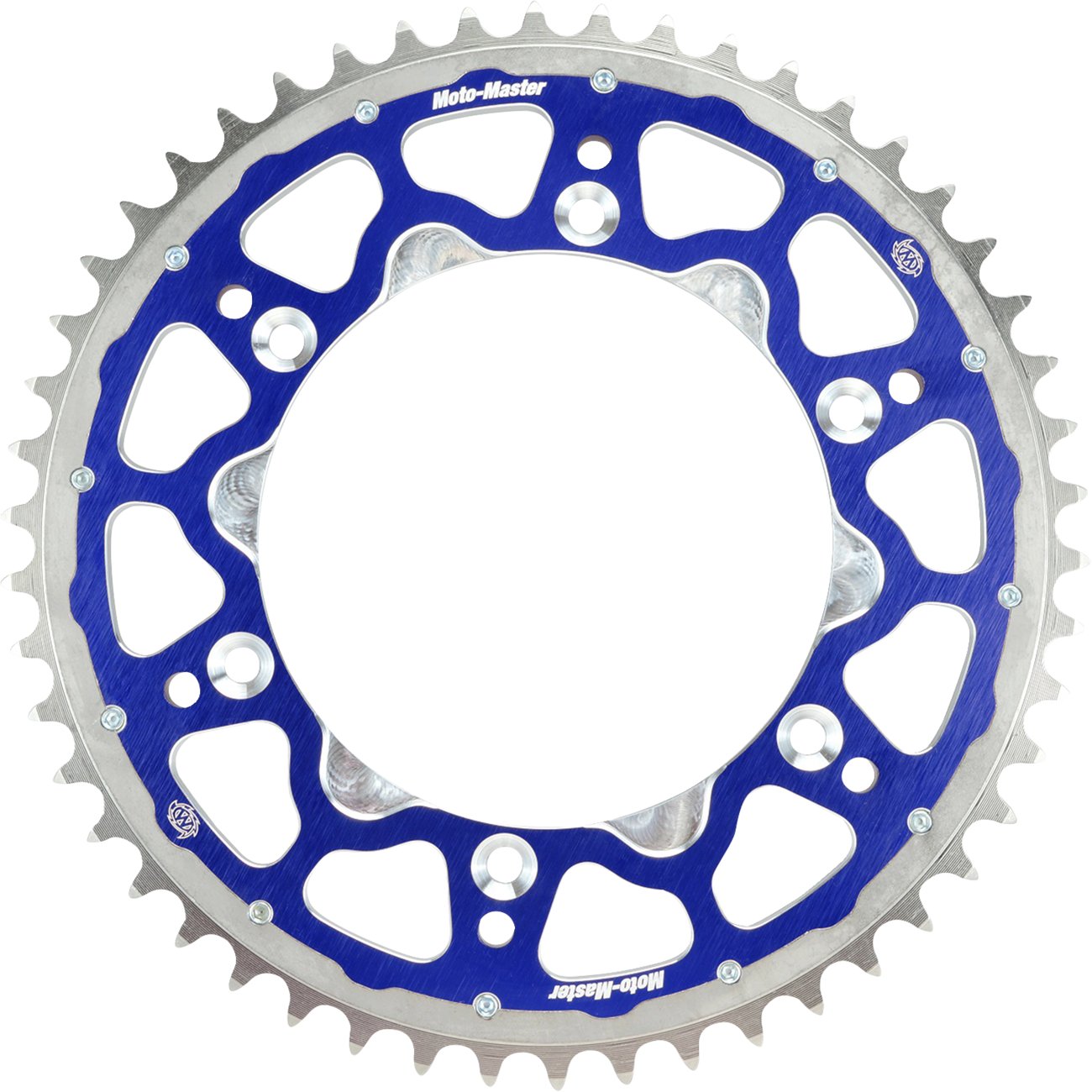 MOTO-MASTER 620073448 Fusion Series Dual Ring Rear Sprocket, 48 Tooth, Blue