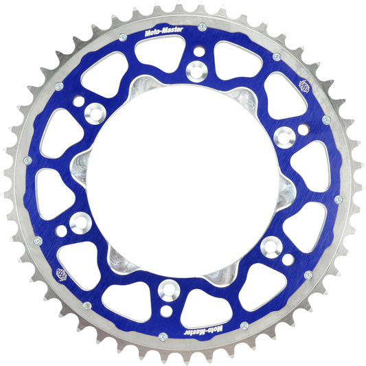 MOTO-MASTER 620073448 Fusion Series Dual Ring Rear Sprocket, 48 Tooth, Blue