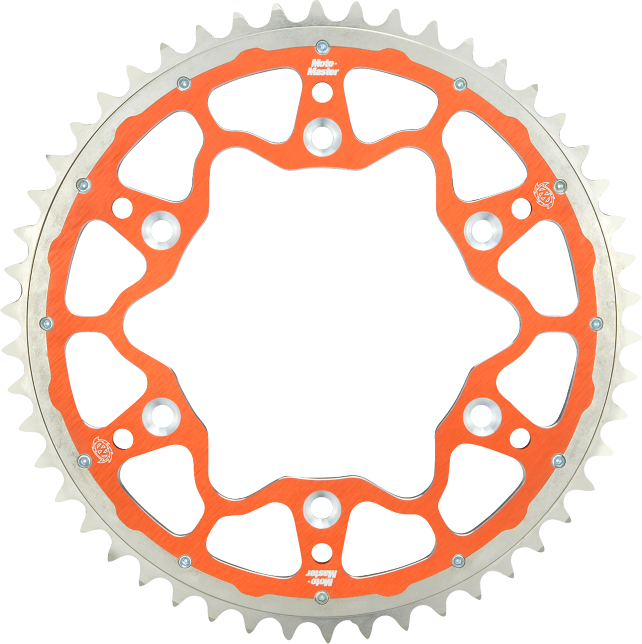 MOTO-MASTER 620073551 Fusion Series Dual Ring Rear Sprocket, 51 Tooth, Orange