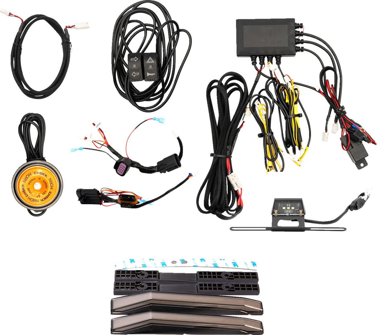 RAVEK Turn Signal Kit - Amber - White Running Light - KWF1000 Ridge