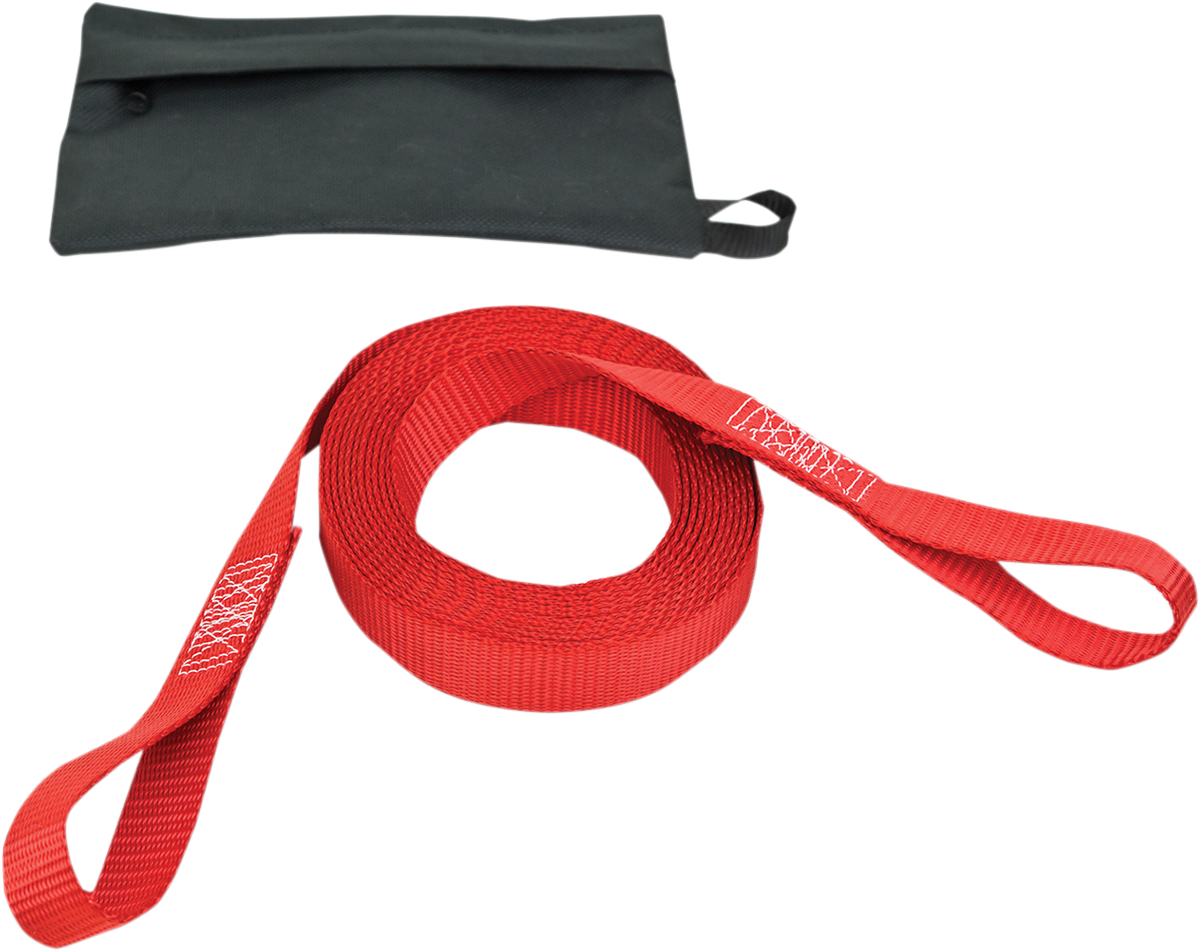 POWERTYE MFG. Tow Strap 1" x 15' with Pouch for Secure Bike Towing