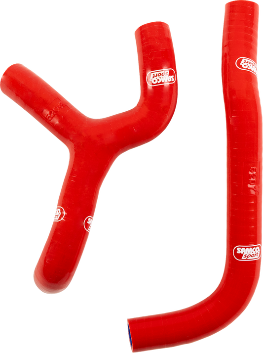 MOOSE OFFROAD KTM-86-RD Red Silicone OEM Fit Radiator Hose Kit for KTM 65 SX, Husqvarna TC 65, and GasGas MC 65 - Moto-House MX