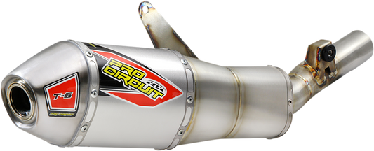 PRO CIRCUIT T-6 Slip-On Muffler 0112145A Stainless Steel Honda 450 2003-2023
