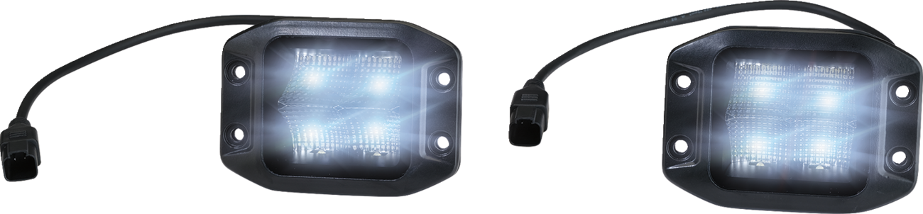 MOOSE OFFROAD 2001-3019 Pair of Flush Mount High-Intensity 40W LED Light Pods with Osram Chips, 4950 Lumens, IP67 Waterproof, and Full Wiring Harness with Lighted Rocker Switch for UTV and Off-Road Vehicles - Moto-House MX