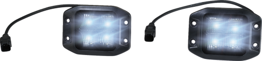 MOOSE OFFROAD 2001-3019 Pair of Flush Mount High-Intensity 40W LED Light Pods with Osram Chips, 4950 Lumens, IP67 Waterproof, and Full Wiring Harness with Lighted Rocker Switch for UTV and Off-Road Vehicles - Moto-House MX