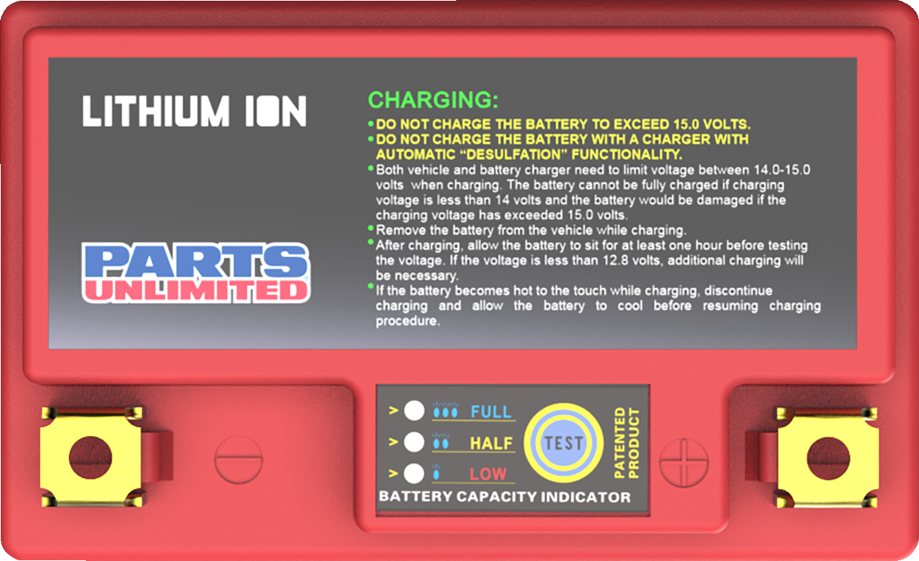 Parts Unlimited HJTZ5S-FPZ Lithium LiFePO4 Powersports Battery 210 CCA Right Post Positive - Moto-House MX