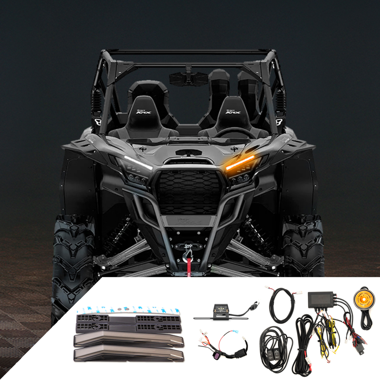 RAVEK 69-3000 2020+ Yamaha Viking Turn Signal Kit Amber White Running