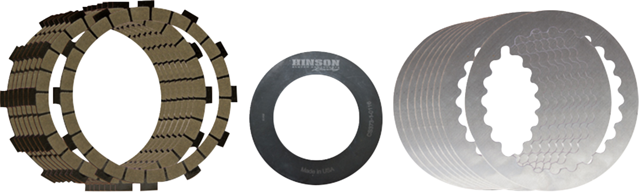 HINSON RACING FSC106-8-2501 Organic Friction and High-Temp Steel Drive Plate Kit with Diaphragm Spring for 2025 Triumph TF 450-RC Edition - Moto-House MX