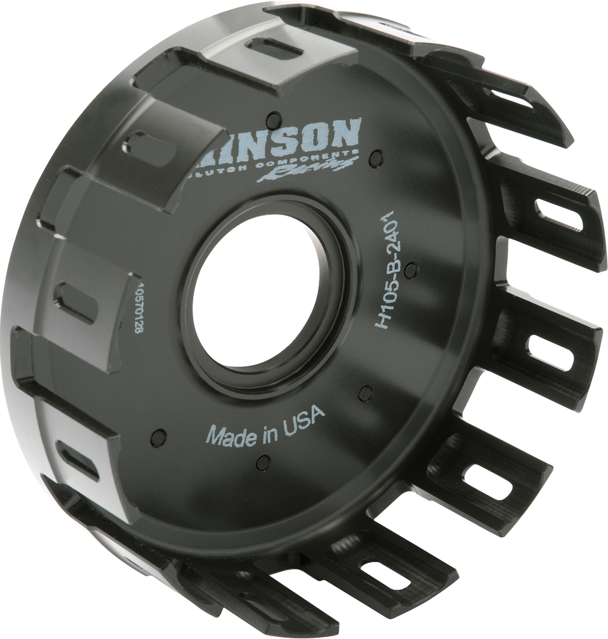 HINSON RACING H105-B-2401 T-6 Billet Aluminum Clutch Basket with Hard-Coated Wear Resistance for 2024-2025 Triumph TF 250-X - Moto-House MX