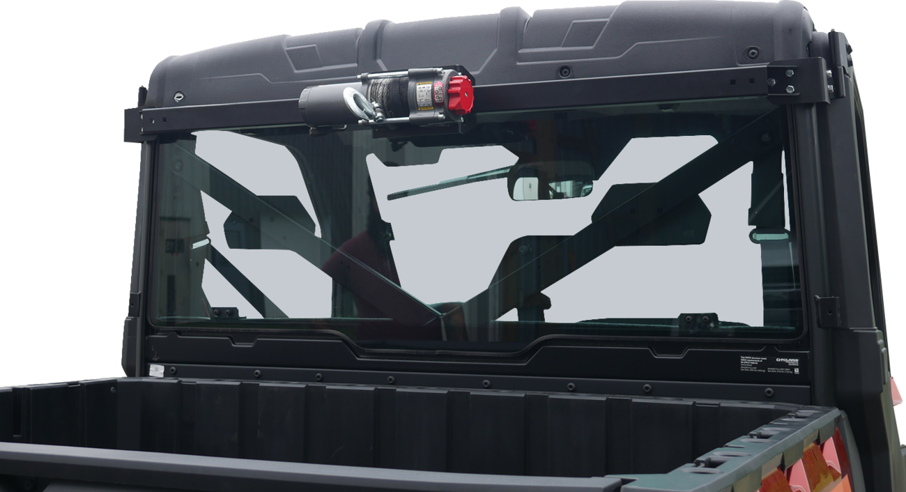 MOOSE OFFROAD 4505-1213 Heavy-Duty Upper Winch Mounting Kit in Black Powder-Coat Finish for Polaris Ranger Full-Size, Pro XD Gas, Diesel, and Kinetic UTVs - Moto-House MX