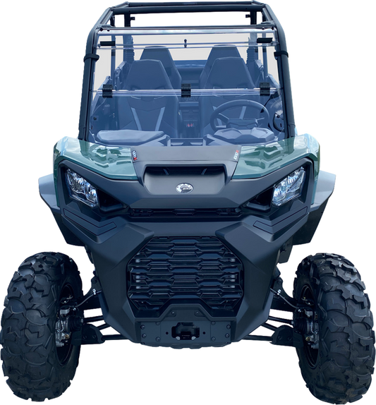 MOOSE OFFROAD 2317-0528 Deluxe Full Folding UTV Windshield for 2018-2024 Can-Am Maverick & Commander, clear polycarbonate - Moto-House MX