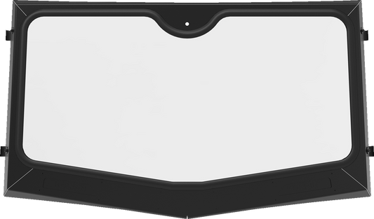 MOOSE OFFROAD 2317-0513 Scratch-Resistant Clear Glass UTV Windshield with Powder-Coated Black Steel Surround and Dual Sliding Airflow Vents for Polaris Ranger XP 1000, 1000, and Pro XD Full-Size Utility Vehicles - Moto-House MX
