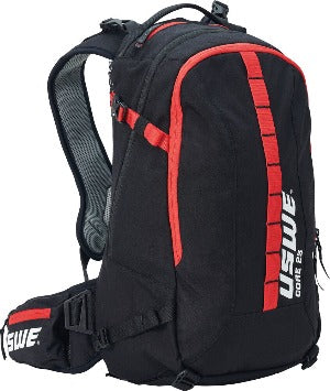 USWE Core 25, 3.0 liter Hydration Pack - Off-Road Daypack - Black/Red | Moto-House MX