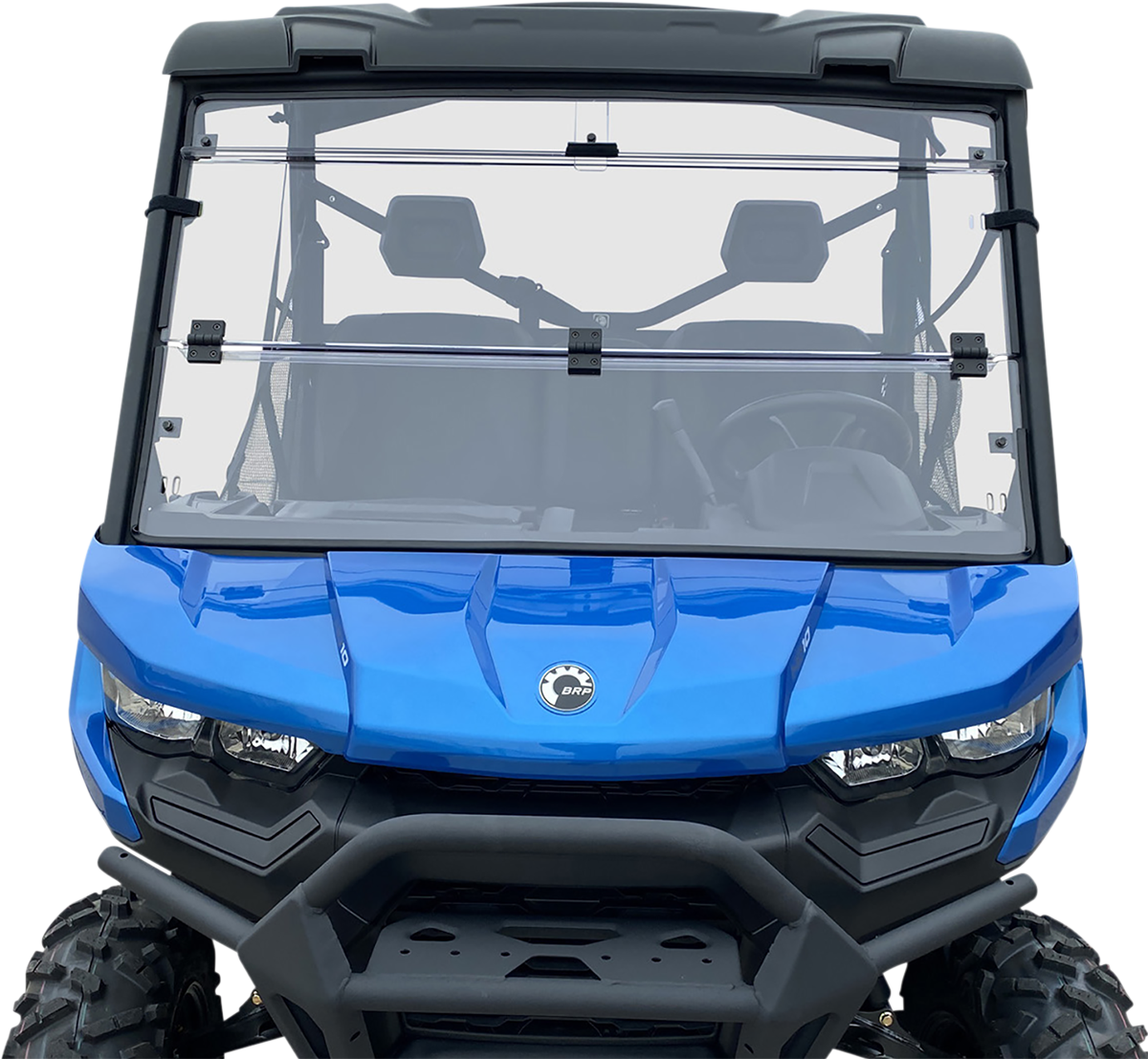 MOOSE OFFROAD 2317-0511 Deluxe Full Folding UTV Windshield for 2016-2024 Can-Am Defender, clear polycarbonate - Moto-House MX