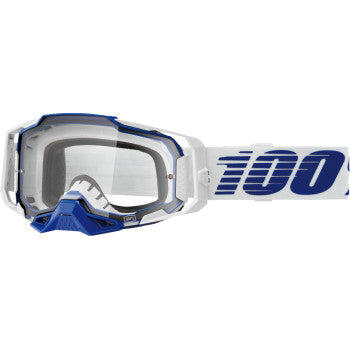 100% Armega Motocross Goggles - 50004-00031 - Blue - Clear | Moto-House MX