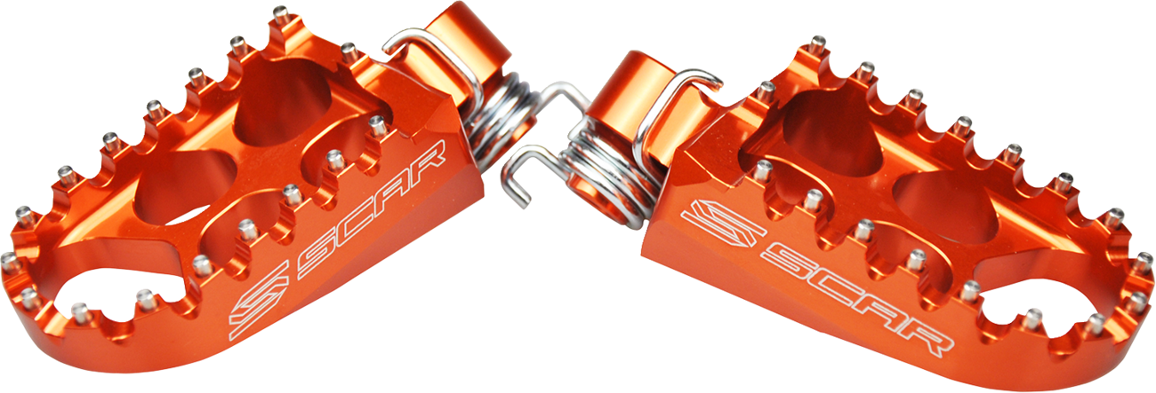 Scar Racing S5211OR 2012-23 KTM EXC/SX Foot Pegs Orange