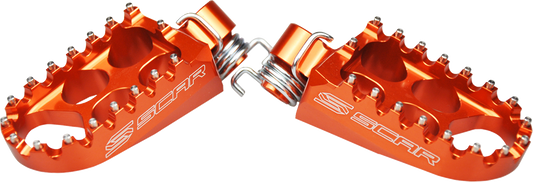 Scar Racing S5211OR 2012-23 KTM EXC/SX Foot Pegs Orange