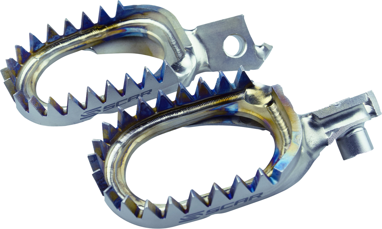 SCAR RACING S4516AM 2020-23 Suzuki RMZ/RMX Anti-Mud Titanium Foot Pegs