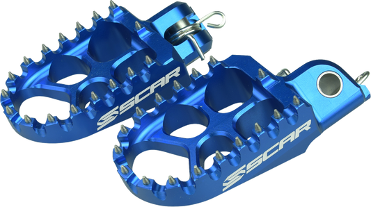 Scar Racing S5585BL Evo Foot Pegs Blue Husqvarna KTM - Moto-House MX