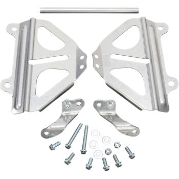 Works Connection Radiator Brace Set - Silver - 18-008 - 2007-2024 Honda CRF150R