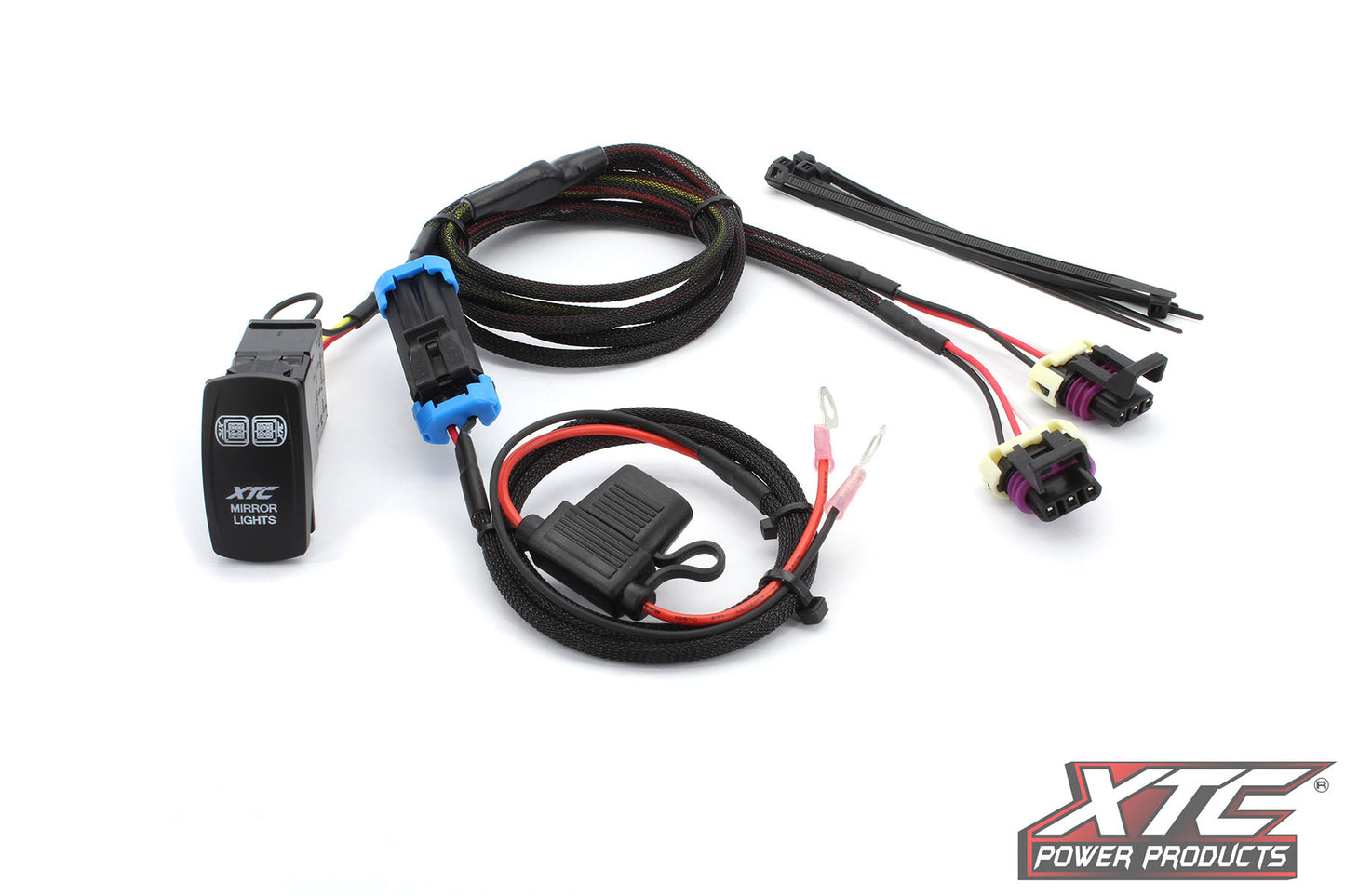 XTC Power Products SIX12-A-200 2020s Offroad Side Mirrors with Rigid Lights