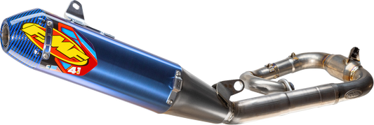 FMF Factory 4.1 RCT Exhaust System - Titanium/Anodized - Blue with Carbon End Cap - YZ450F 044490