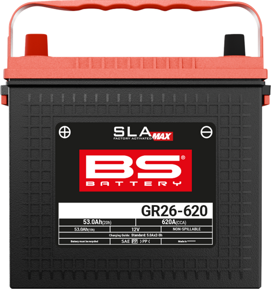 BS Battery 300692 SLA Max AGM Maintenance-Free Battery Black Red - Moto-House MX
