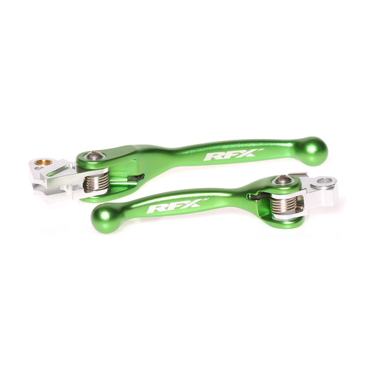 RFX FXFL 20200 55GN 2019-2023 Kawasaki KX450F/KX250 Flexible Lever Set Green