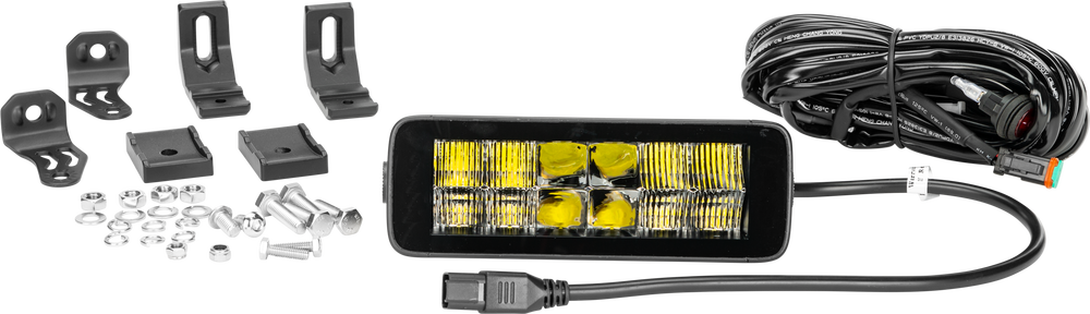 Open Trail Stealth series blacked-out LED light bar with Osram LEDs and mounting kit 12-9063.