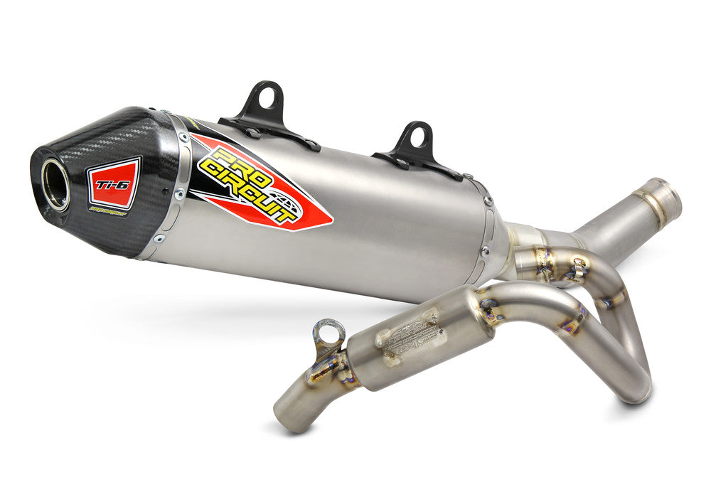 Pro Circuit Ti-6 Titanium Exhaust System w/Carbon Fiber End-Cap - 0351725F - 2017-2018 Husquvarna FC 250 | Moto-House MX