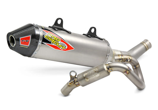 Pro Circuit Ti-6 Titanium Exhaust System w/Carbon Fiber End-Cap - 0351725F - 2017-2018 KTM 250 SX-F, 250 XC-F | Moto-House MX