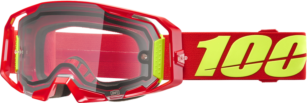 100% Armatic Enduro Moto Goggle with Red Clear Lens - 50070-10005