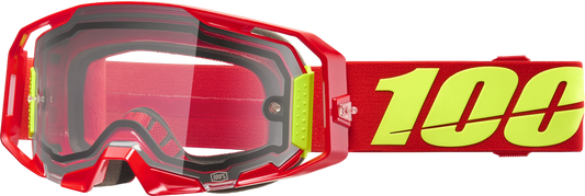100% Armatic Enduro Moto Goggle with Red Clear Lens - 50070-10005