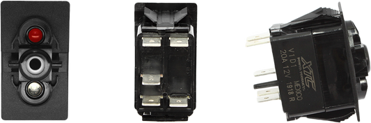 XTC Power Products SW11-RB000000 2020s UTV Dash Switch Body Single Acc Red Blue
