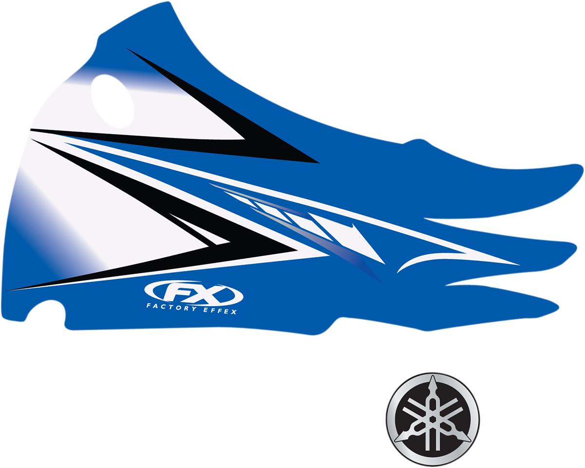 Factory Effex 4302-2481 Replacement OEM Tank Shroud Graphics Kit Blue White Black 16-Mil Vinyl Fitment for 2002-2014 Yamaha YZ85 - Moto-House MX
