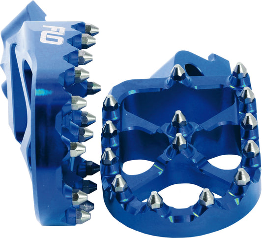 FLO MOTORSPORTS FPEG-793-2BLU 2023 Yamaha YZ450F Pro Series Foot Pegs Blue