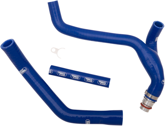 MOOSE OFFROAD YAM-86-BL6 Blue Silicone Race Fit Radiator Hose Kit with Alloy Y-Piece for Yamaha YZ450F and WR450F - Moto-House MX