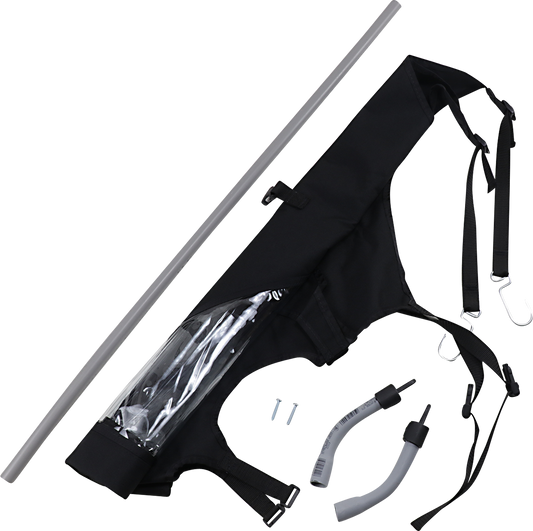 MOOSE OFFROAD 0521-1753 UTV Rear Windscreen Panel for 2016-2018 Yamaha YXZ1000R, black nylon and clear vinyl - Moto-House MX