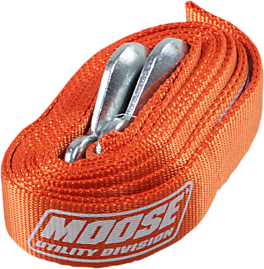 Moose Offroad Tow Strap 3920-0461 Heavy-Duty 15' Polyester with Steel Hooks