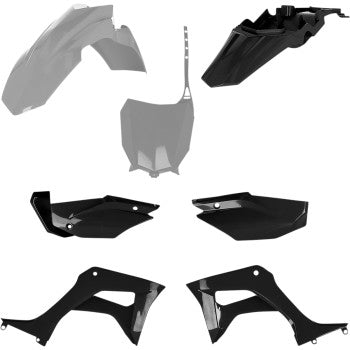 Acerbis Replacement Plastic Kit Full Replacement Body Kit Grey/Black - 2019-2024 Honda CRF110F